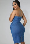 The “Snatched” Denim Tube Dress